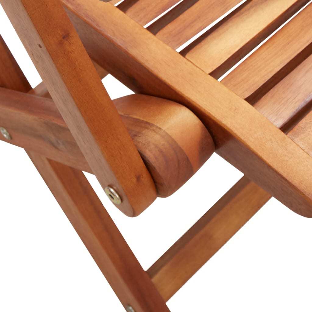 Solid Acacia Wood Folding Garden Chairs, 8 pcs. (57cm x 66cm x 95cm)