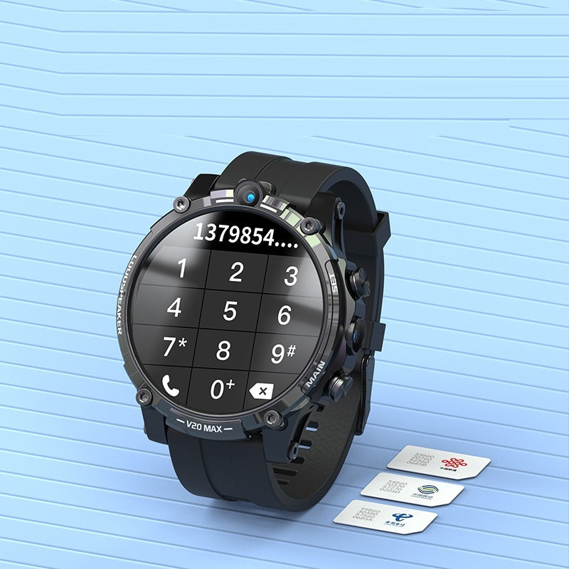 V20 Max Smart Watch – Dual Camera, 128GB Storage, Full App Compatibility