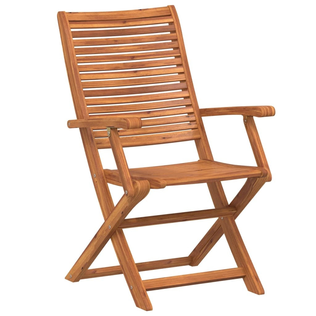 Solid Acacia Wood Folding Garden Chairs, 8 pcs. (57cm x 66cm x 95cm)