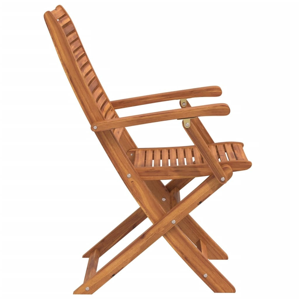 Solid Acacia Wood Folding Garden Chairs, 8 pcs. (57cm x 66cm x 95cm)