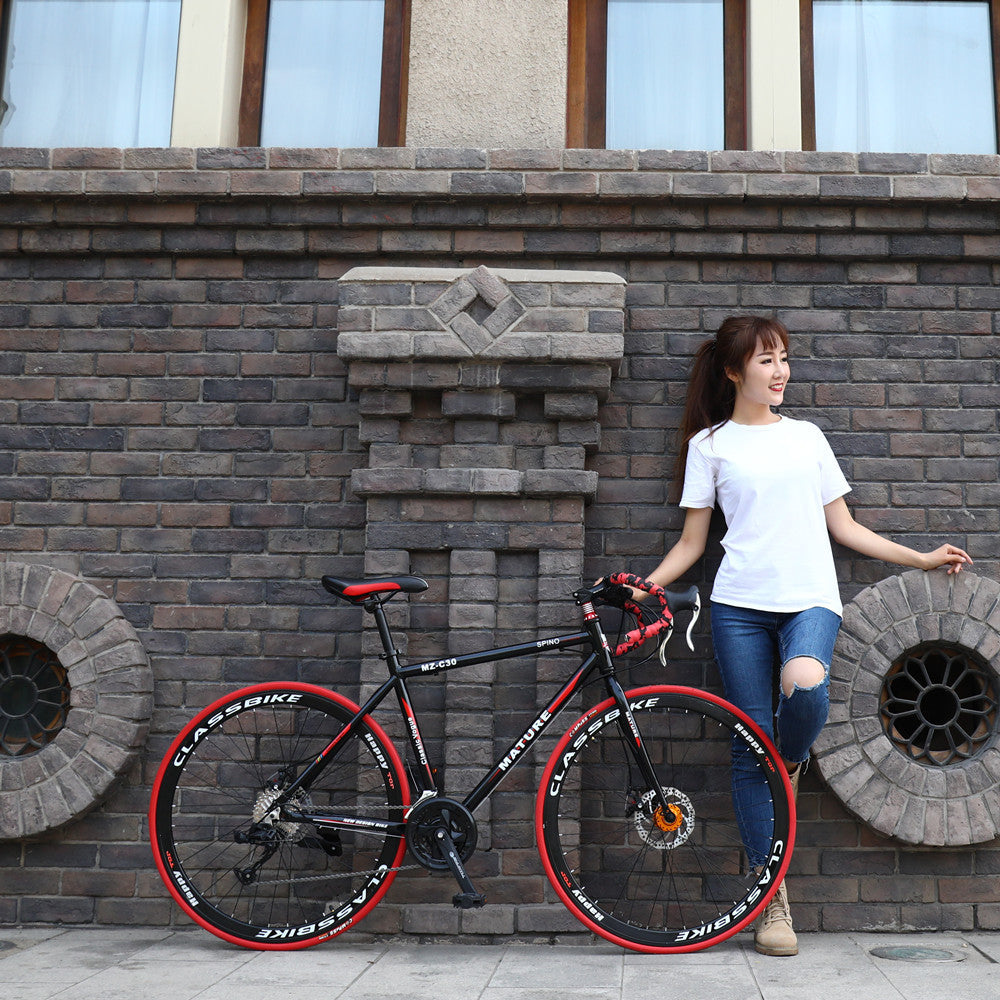 Aluminum Alloy Road Bike – Multi-Speed Precision with Double Disc Brakes