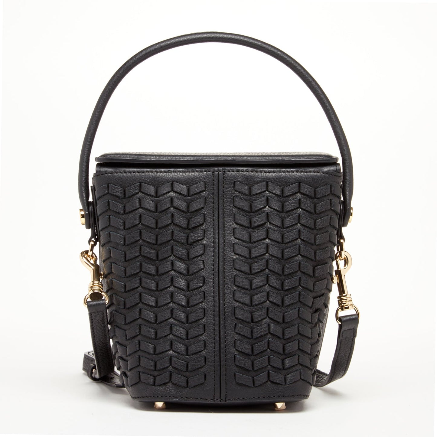 SUSU the Anna Woven Leather Bag Black