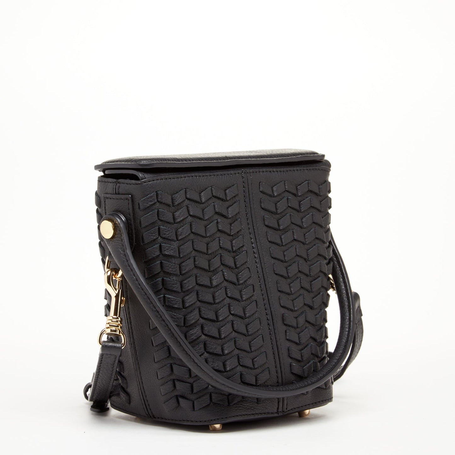 SUSU the Anna Woven Leather Bag Black
