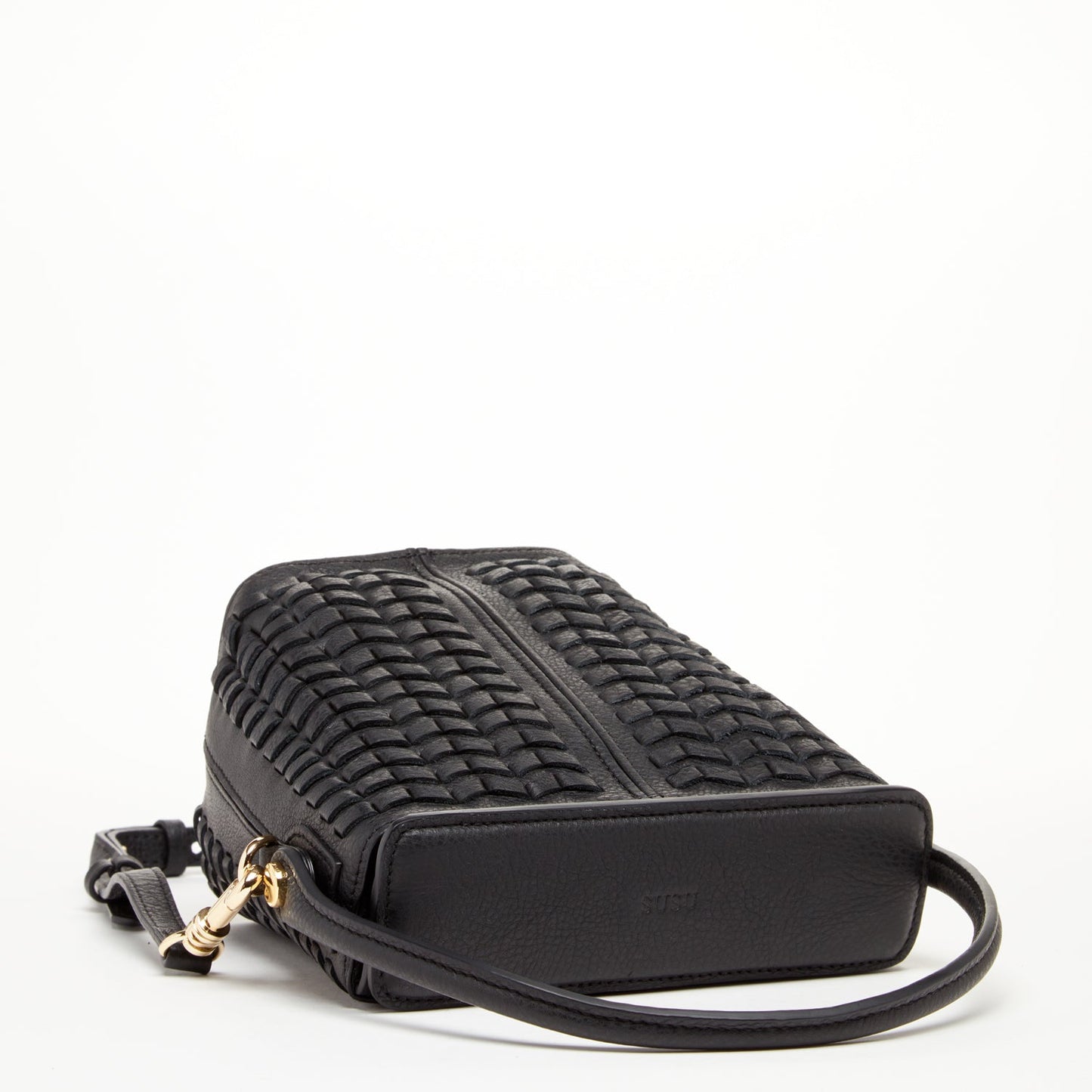 SUSU the Anna Woven Leather Bag Black