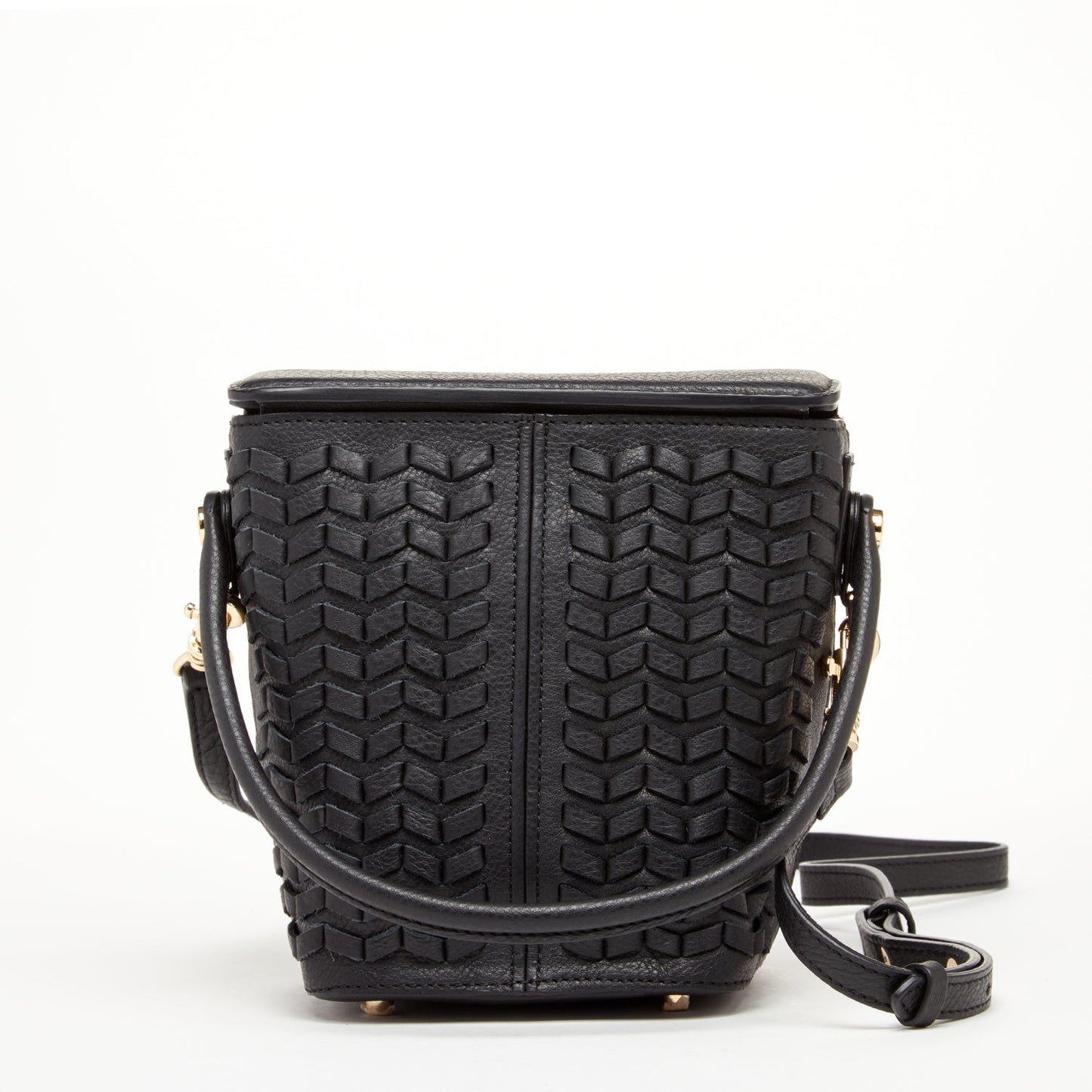 SUSU the Anna Woven Leather Bag Black