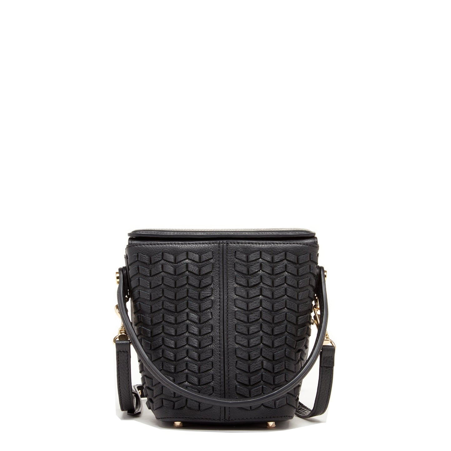 SUSU the Anna Woven Leather Bag Black