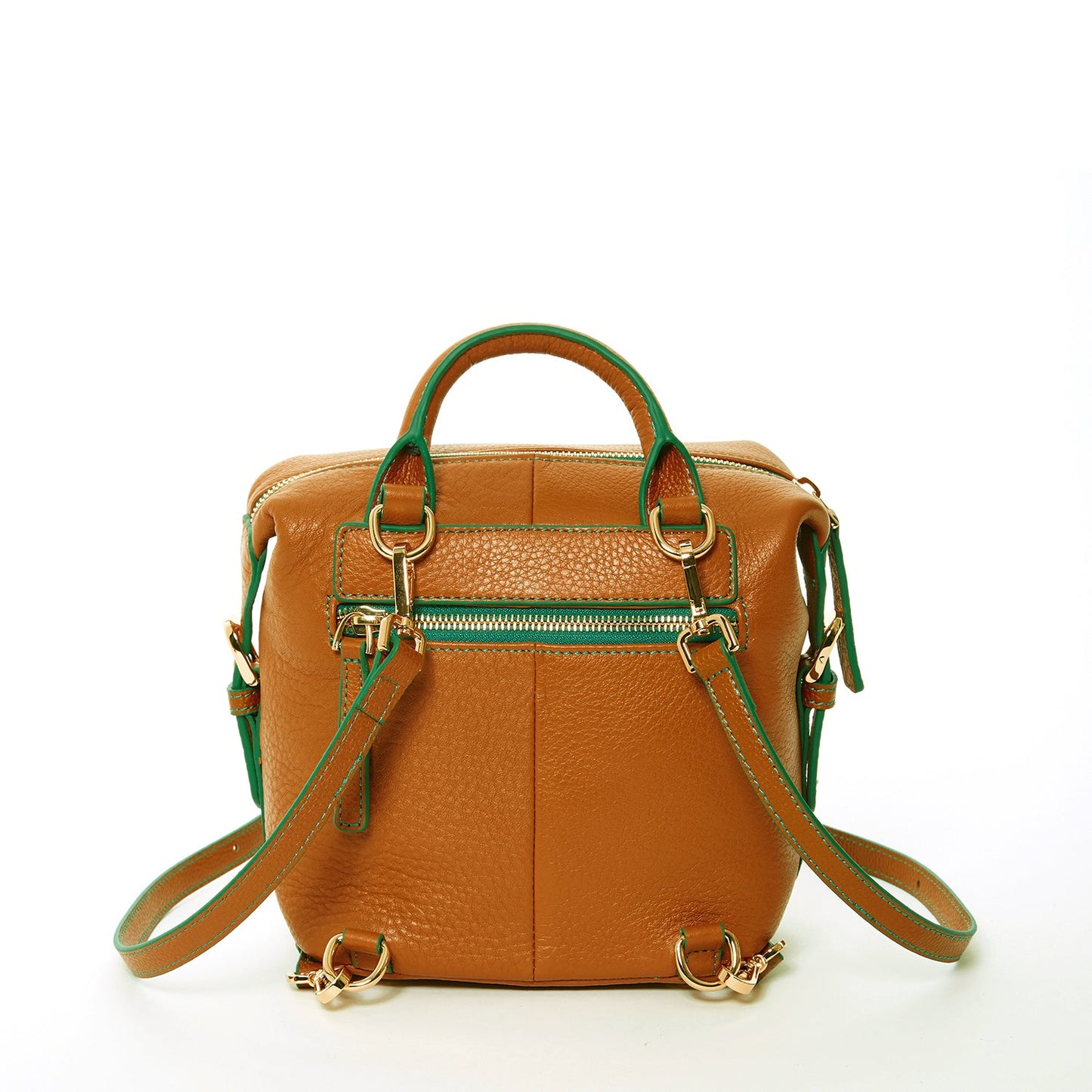 SUSU the Ashley Brown Leather Backpack Purse