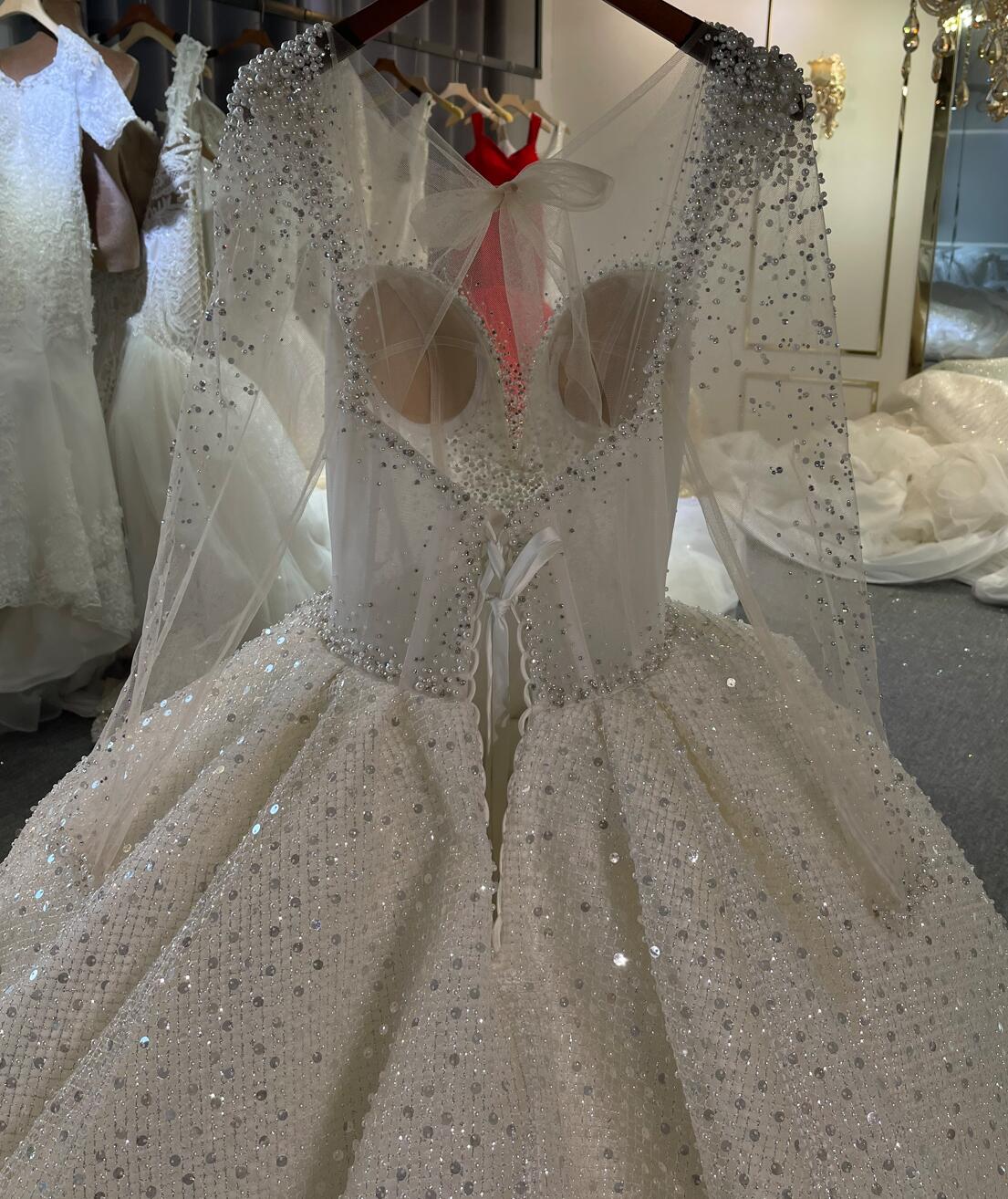 Jancember NS4512 Bling Sequins Beaded Sequins Ball Gown Wedding Bridal Dresses