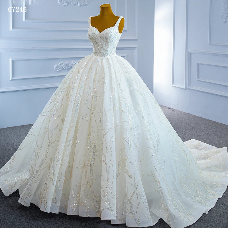 Jancember Lace Sleeveless Sweetheart Wedding Dress Bridal Gowns