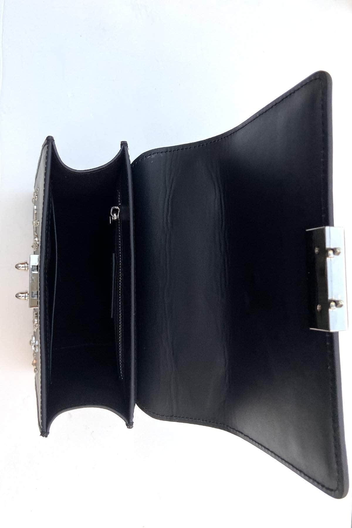 SUSU the Hollywood Backpack Purse Leather Black