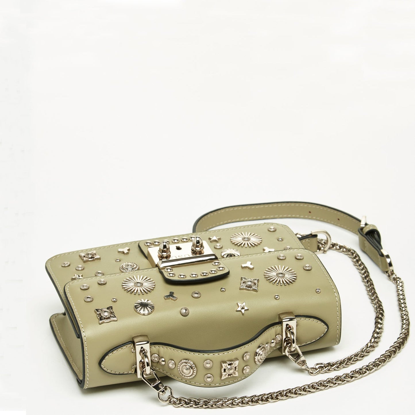 SUSU the Hollywood Leather Crossbody Bag Sage Green
