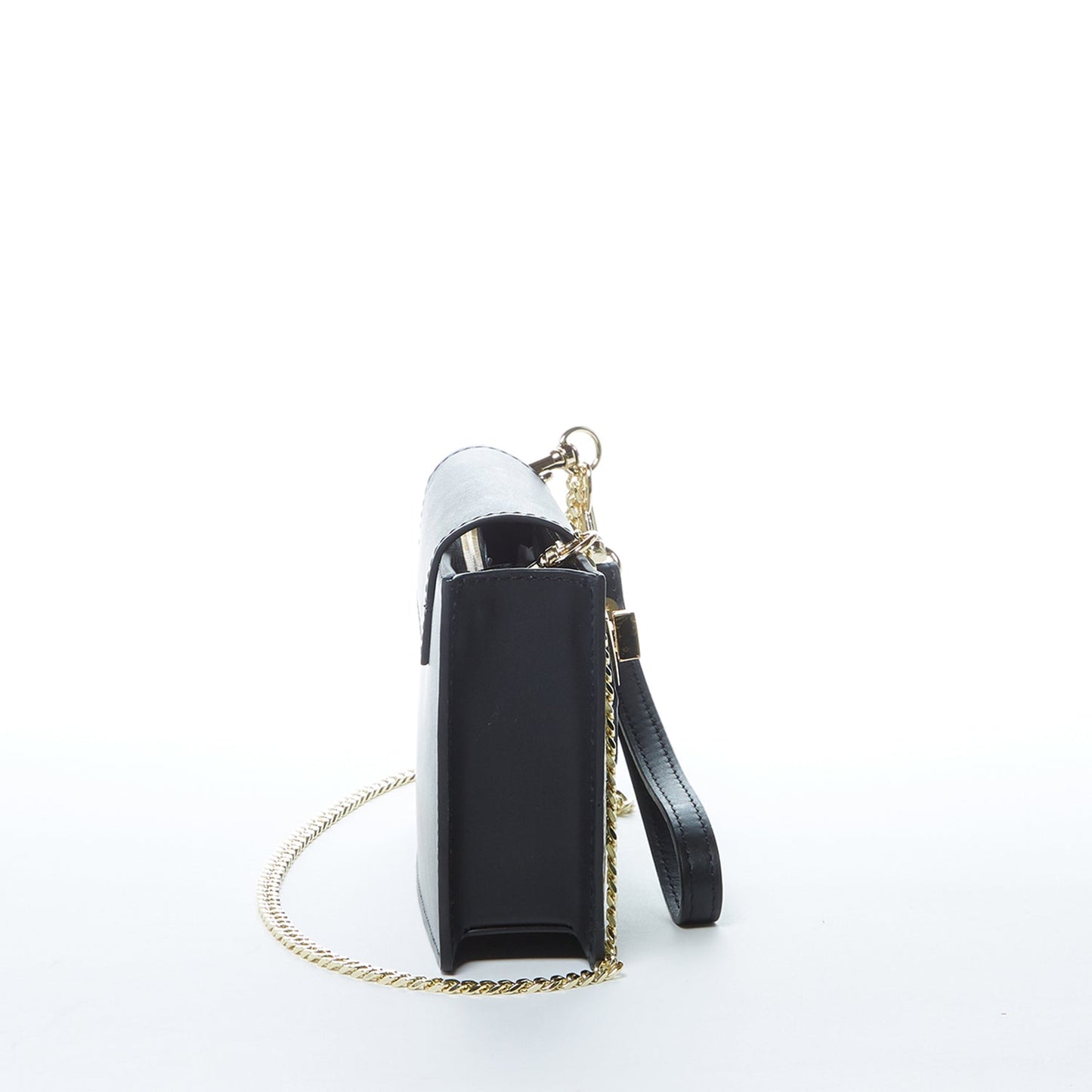 SUSU the Mary Small Crossbody Leather Purse Black Snakeskin Pattern