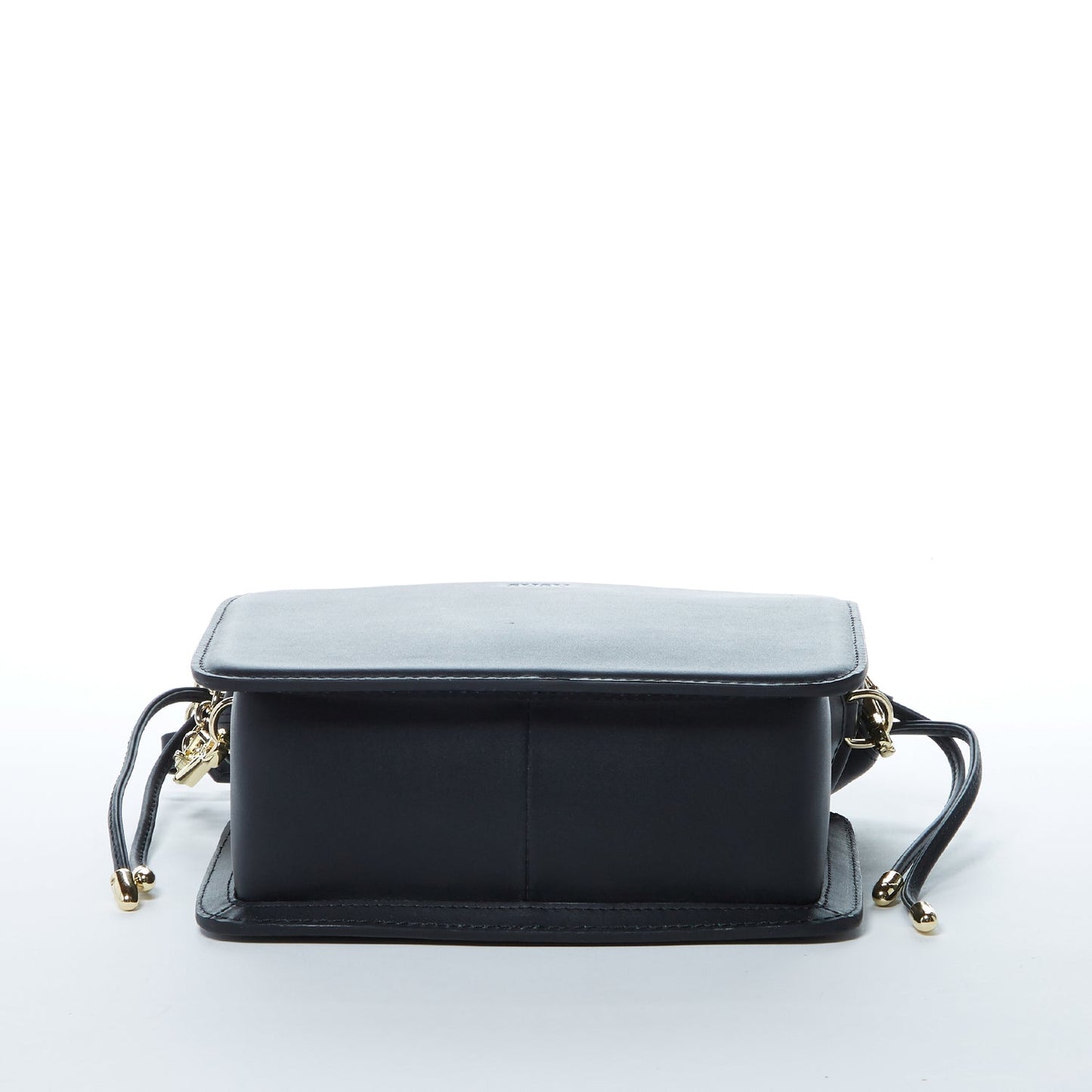SUSU the Patricia Black Leather Purse Drawstring