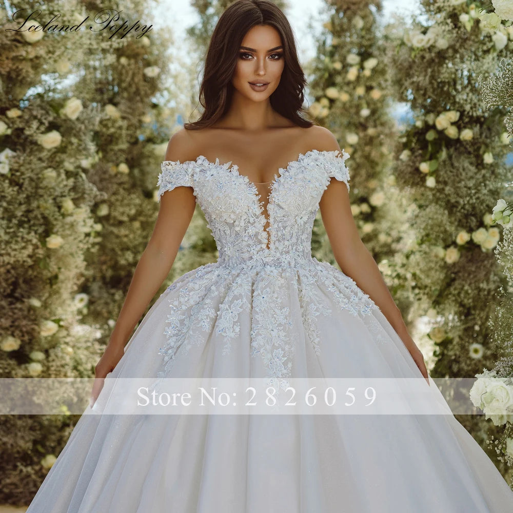 Lceland Poppy Customized Boat Neck Floor LengthBridal Gowns