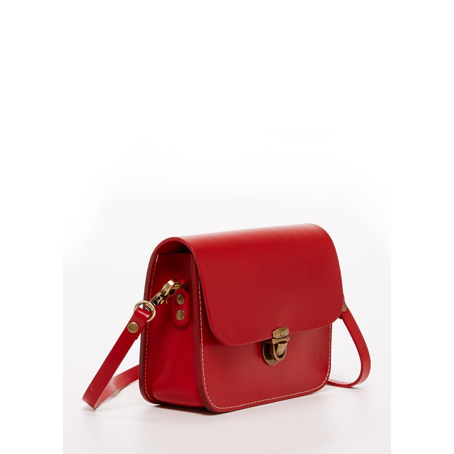 Nanah Red Leather Crossbody Bag