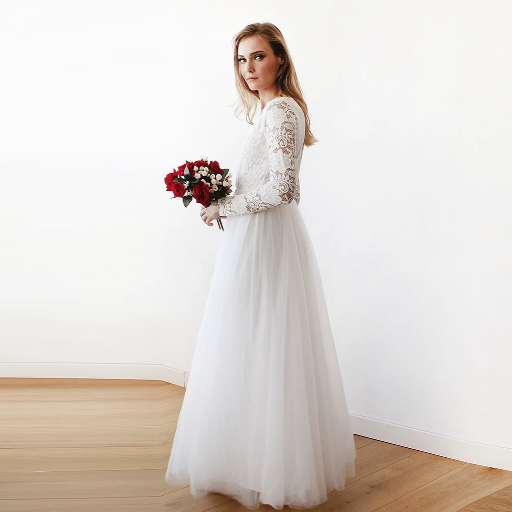 Curvy Ivory Wedding Dress #1125