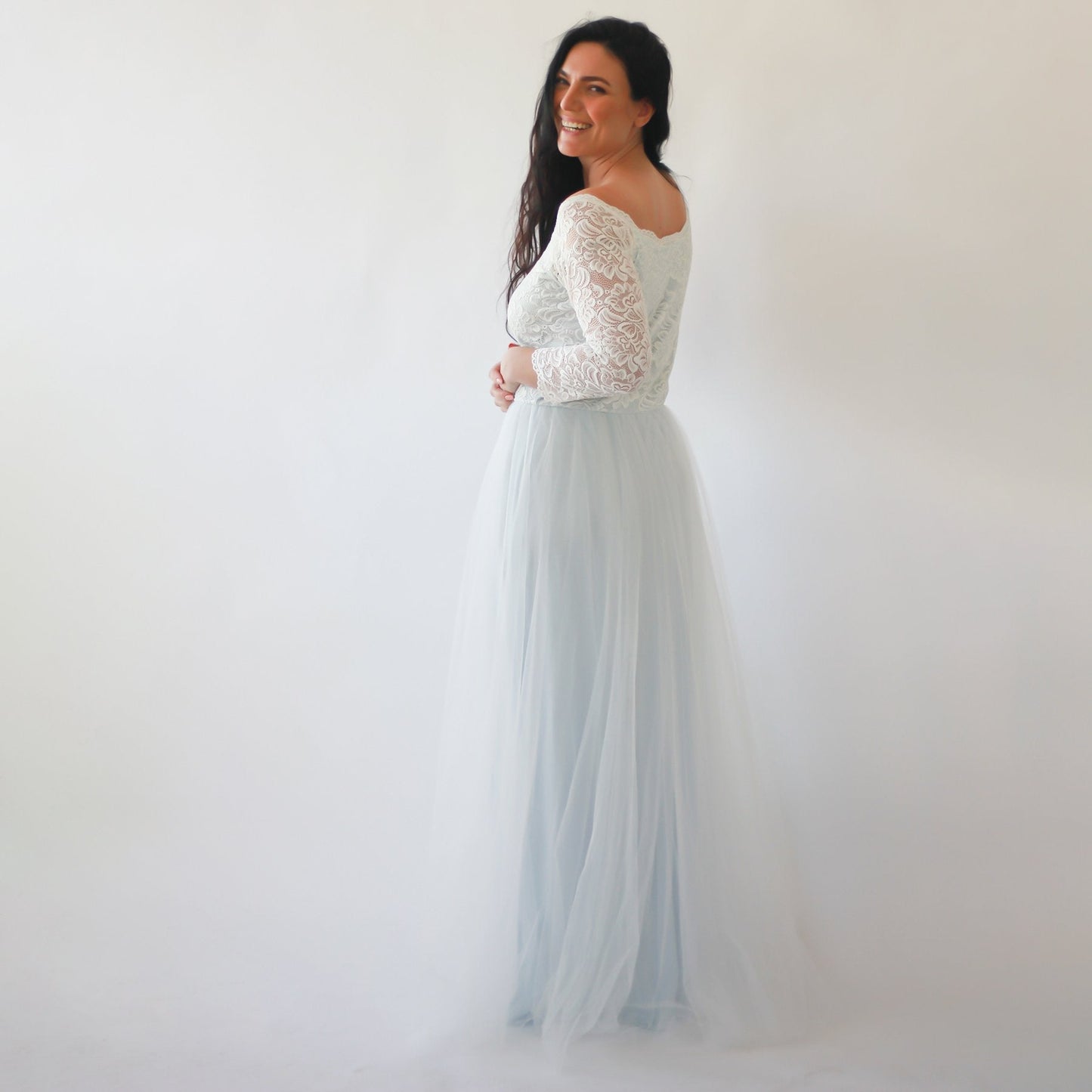 Curvy Two Colors Dress #1134