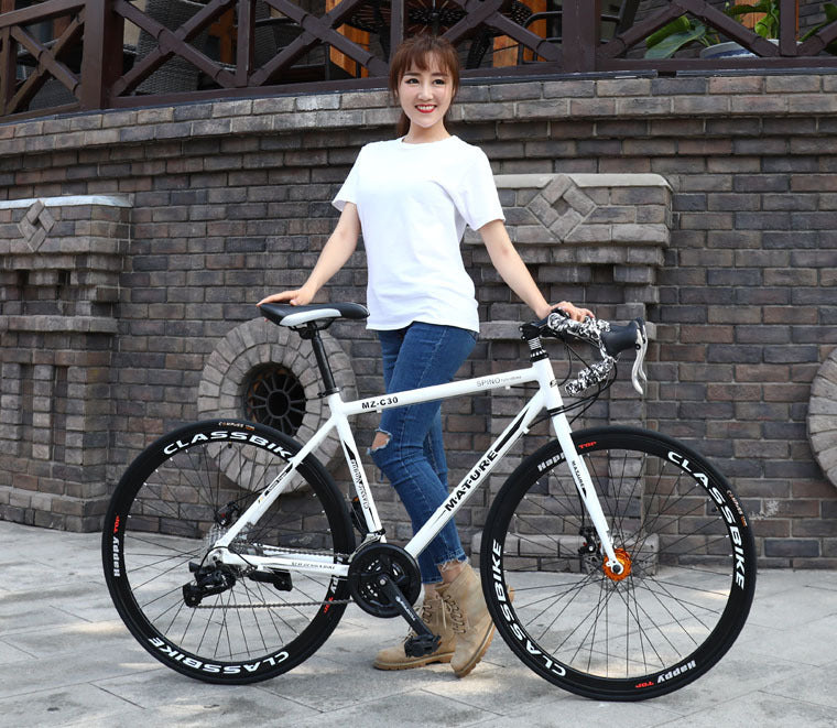 Aluminum Alloy Road Bike – Multi-Speed Precision with Double Disc Brakes