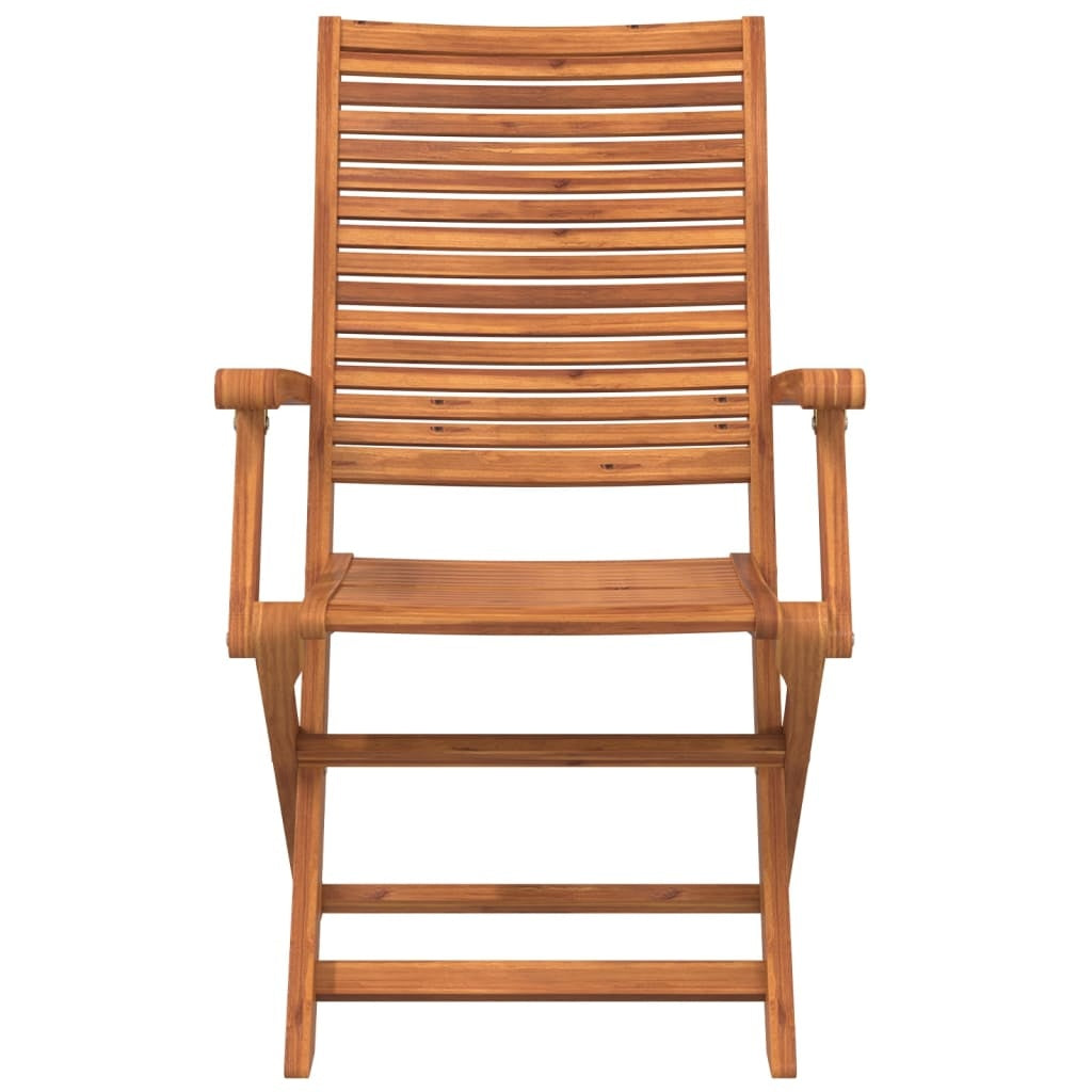 Solid Acacia Wood Folding Garden Chairs, 8 pcs. (57cm x 66cm x 95cm)