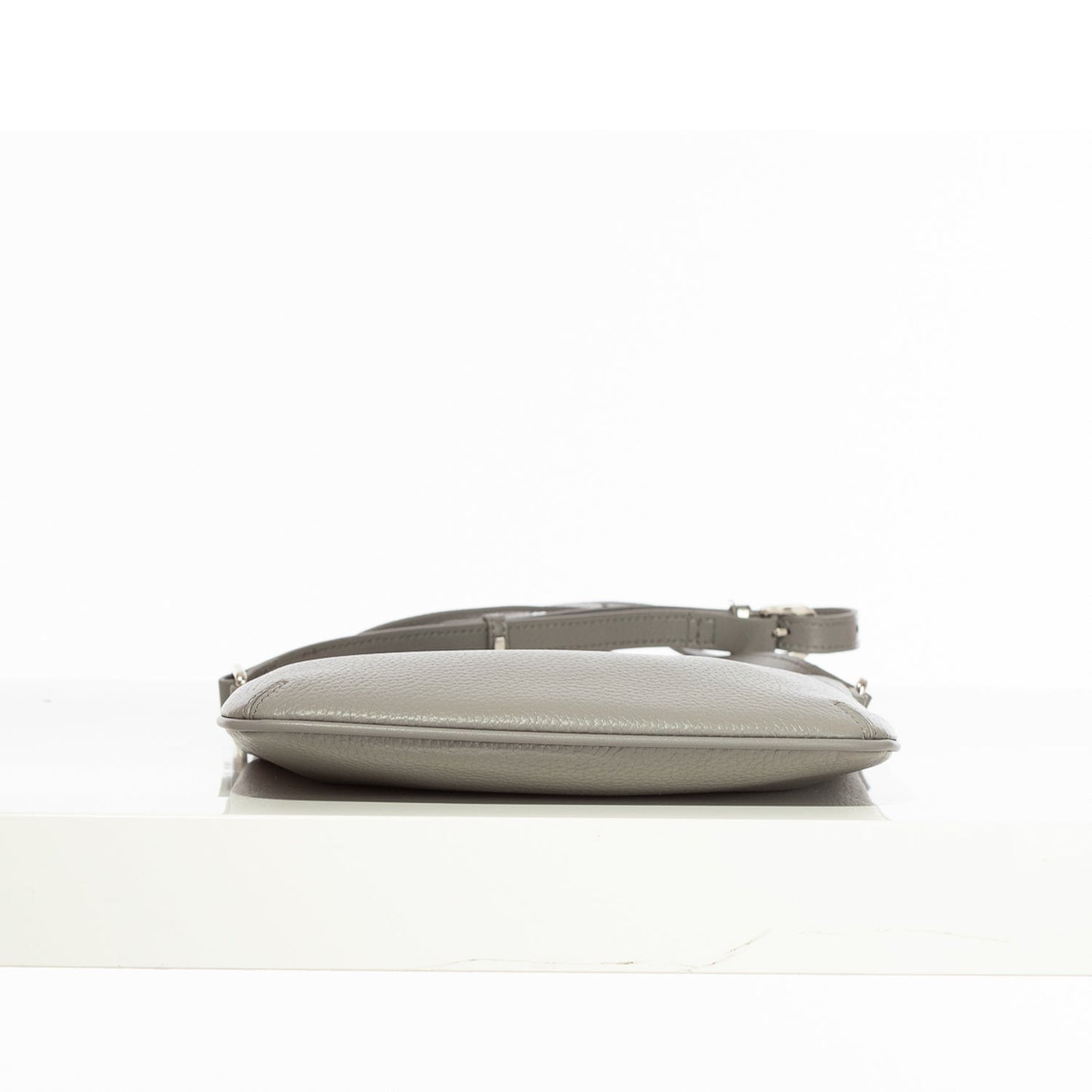 SUSU Gray Leather Crossbody Bag