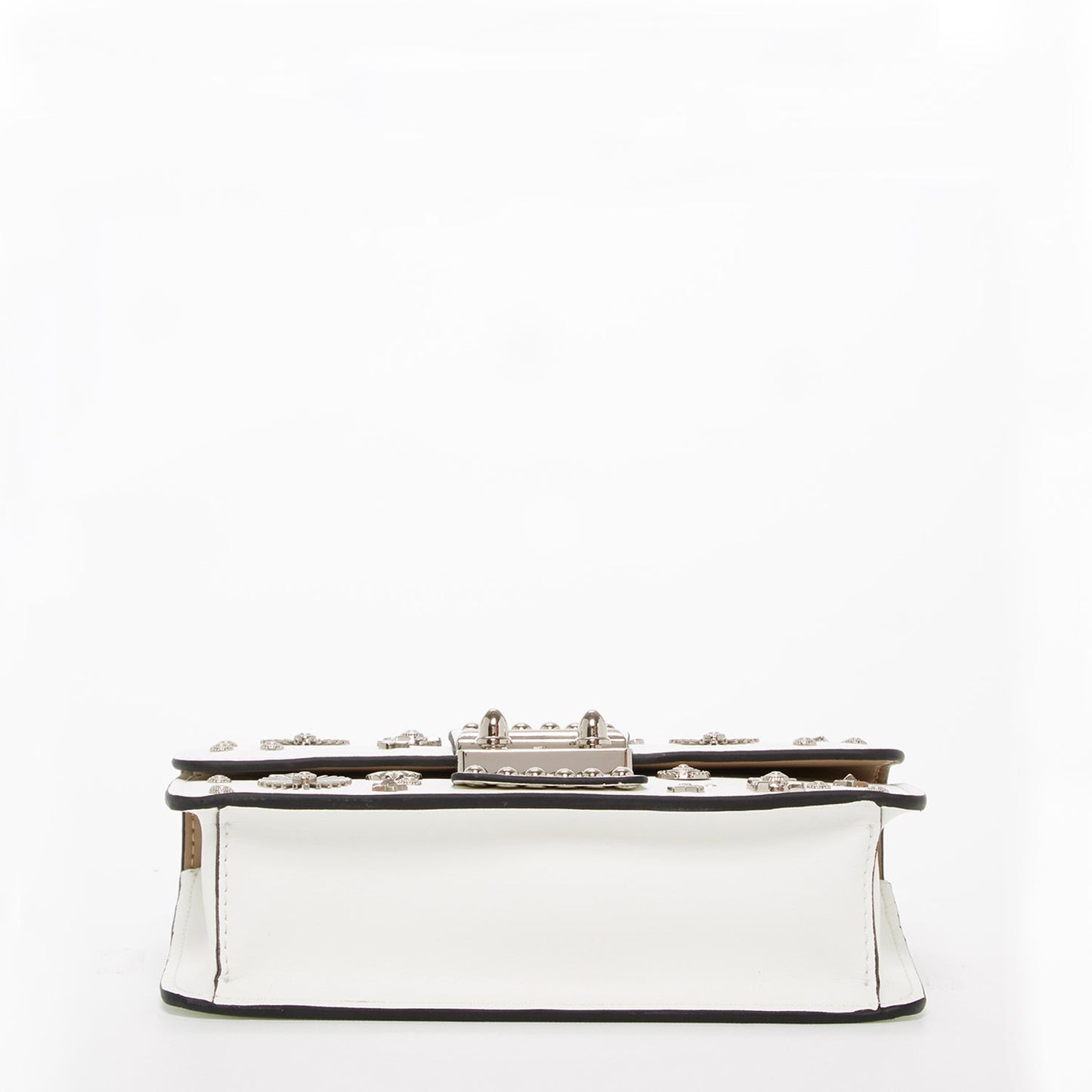 SUSU Small Leather Crossbody Bag White Purse