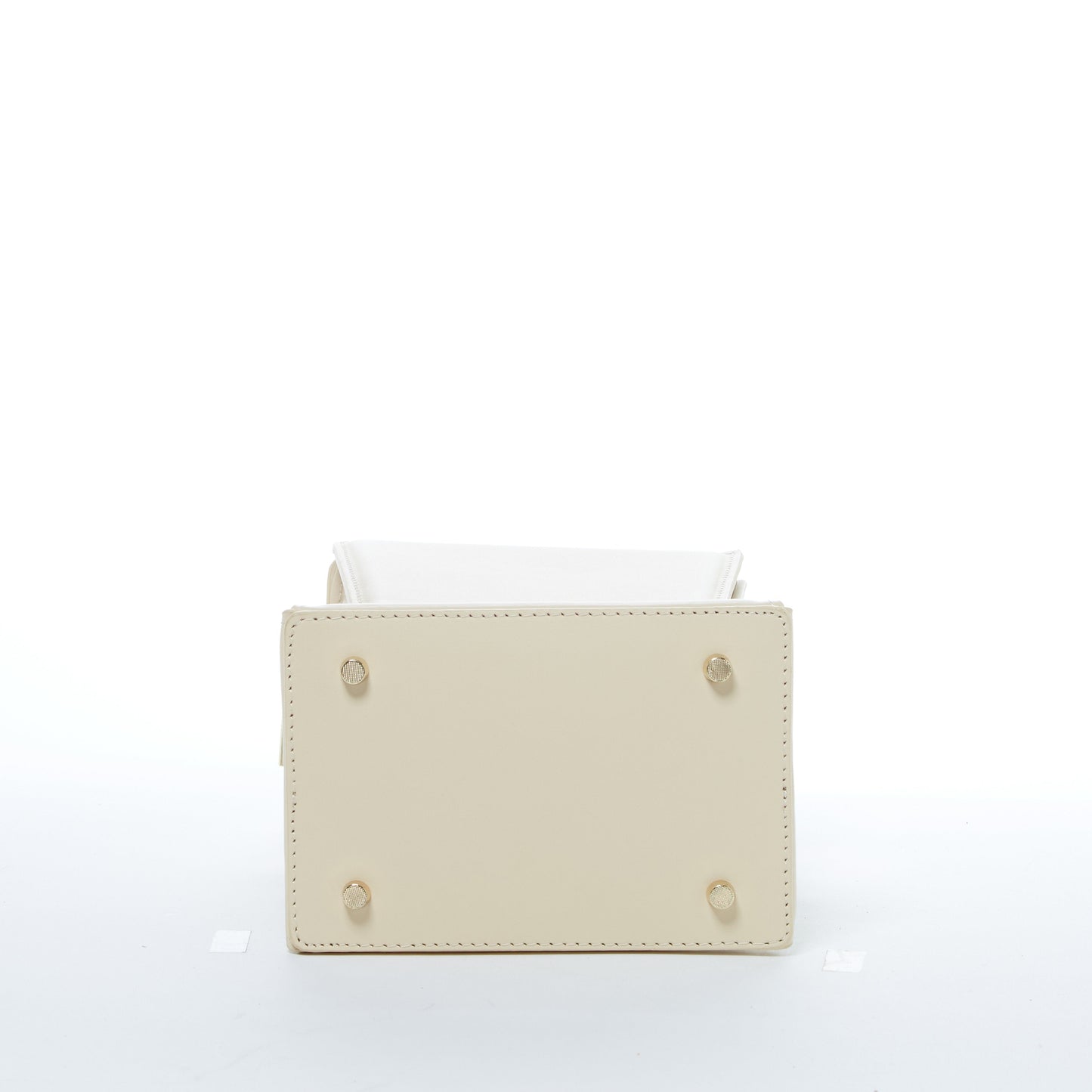 SUSU Cream Leather Bucket Bag Off White Unique Leather Crossbody Purse Women's Handbag