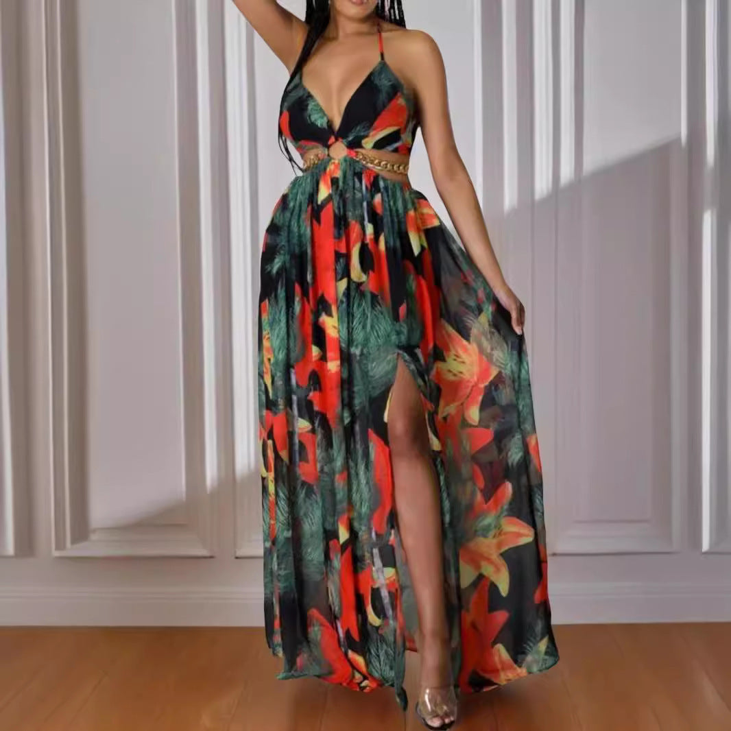 Women's Printed Polyester Summer Dress