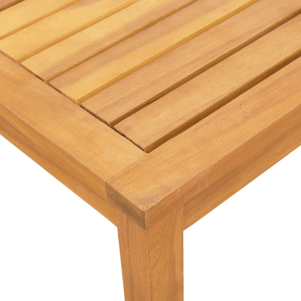 2 Blue Sun Loungers with Side Table – Solid Acacia Wood & Textilene Fabric