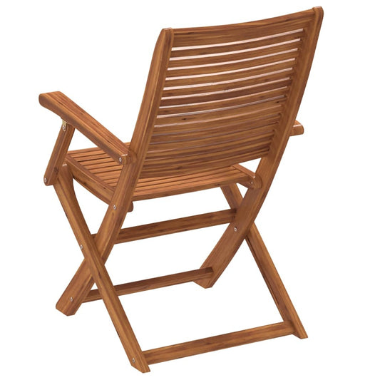 Solid Acacia Wood Folding Garden Chairs, 8 pcs. (57cm x 66cm x 95cm)