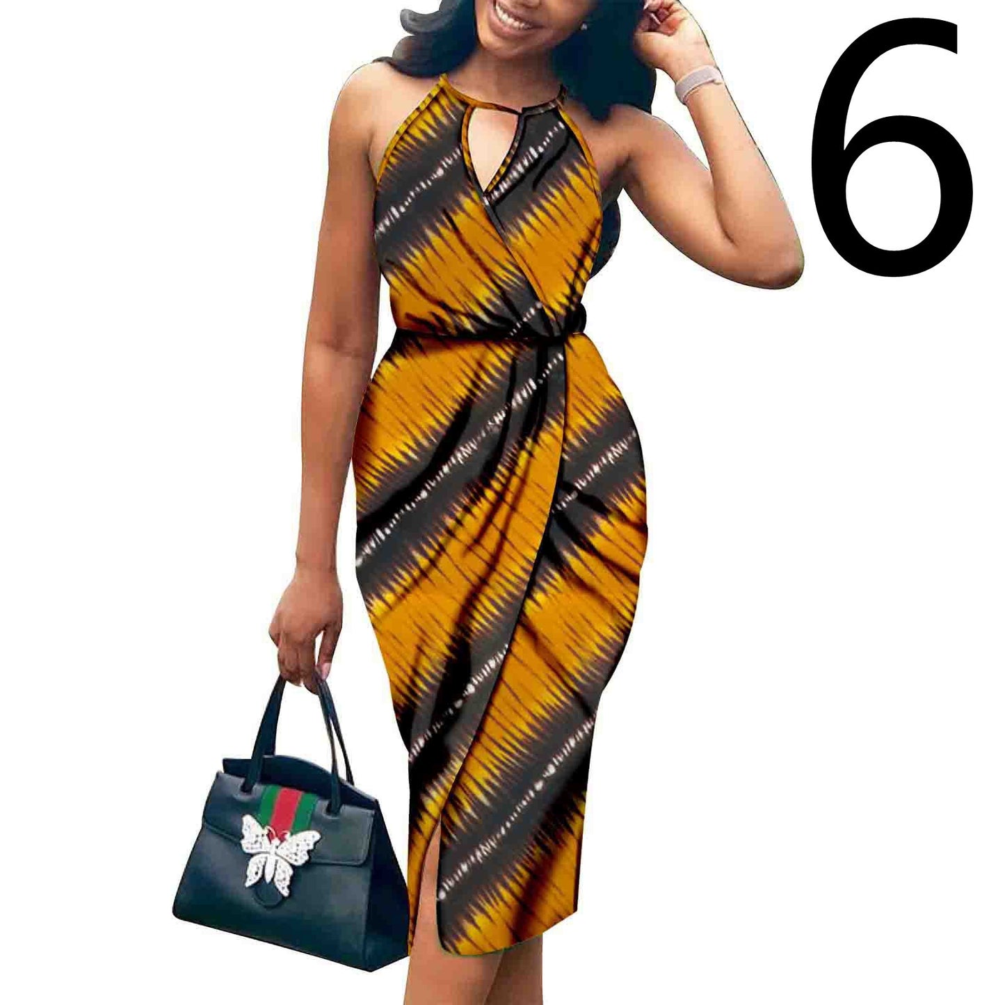 African Ethnic Printed Batik Cotton Fashion Summer Dress