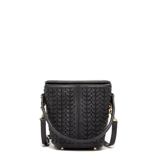 SUSU the Anna Woven Leather Bag Black
