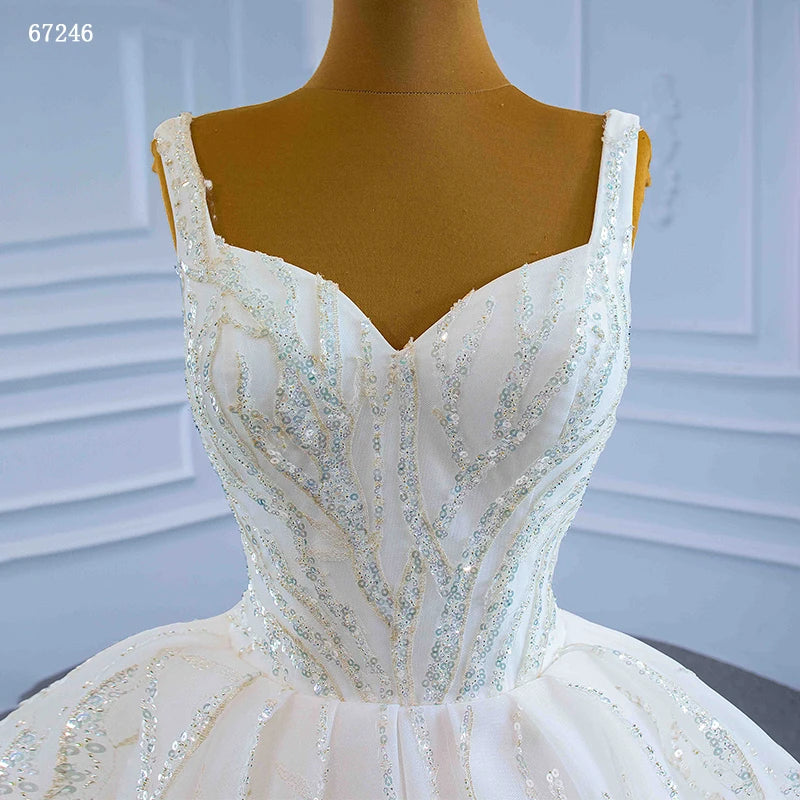 Jancember Lace Sleeveless Sweetheart Wedding Dress Bridal Gowns