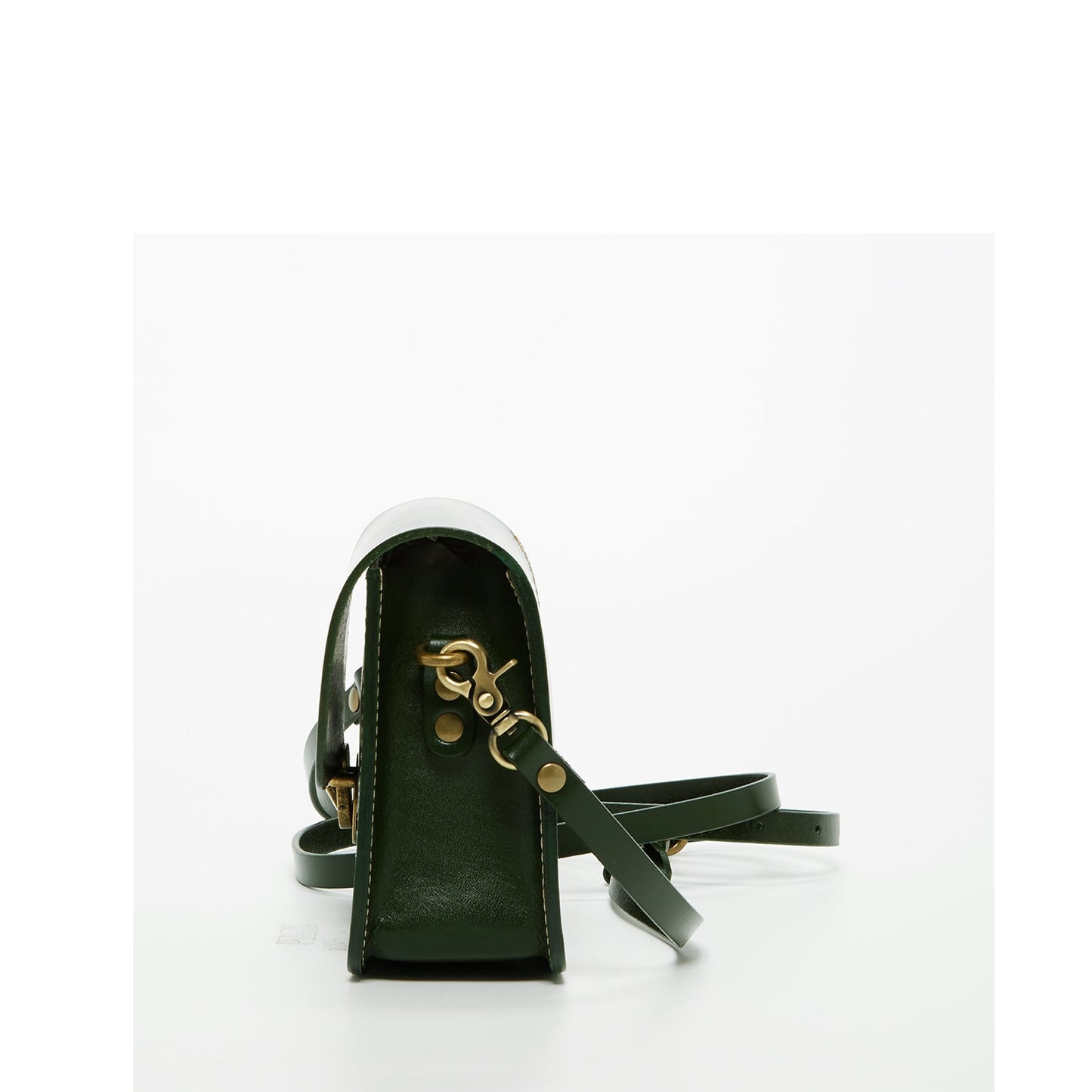Nanah Dark Green Leather  Crossbody Bag