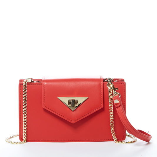 SUSU the Mary Red Purse Mini Crossbody Bag Leather Wristlet
