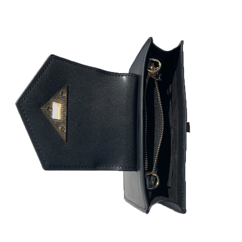 SUSU the Mary Black Small Crossbody Leather Wristlet